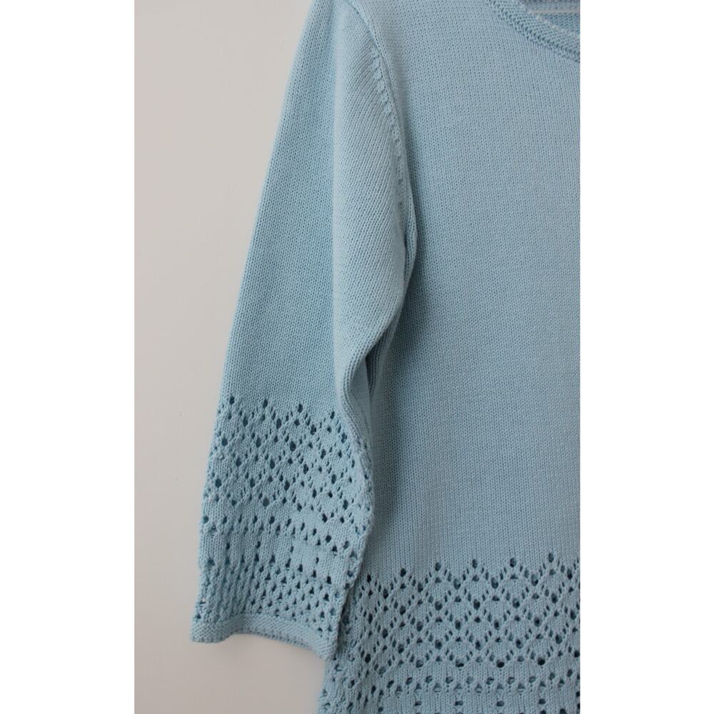 Christopher & Banks Womens Long Sleeve Sweater Blue Size M Pre-Owned - Picture 5 of 6